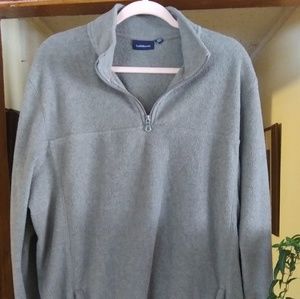 Croft & Barrow Taupe Fleece Pullover w/ Pockets